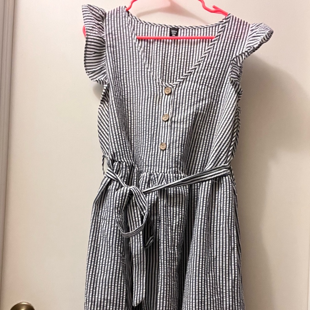 Navy and white striped Dress 👗